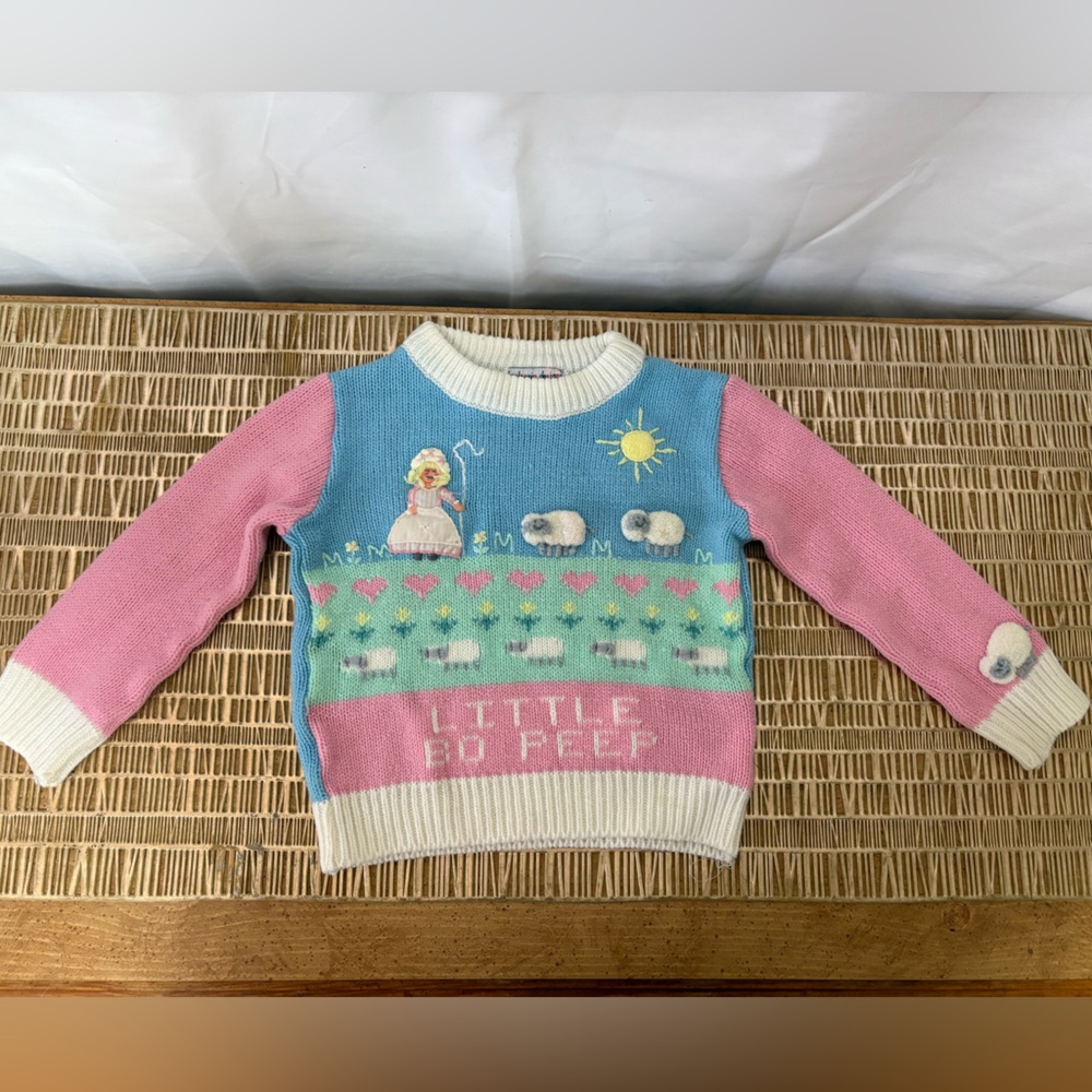 Vintage 1988 Harlequin Designs Little Bo‎ Peep Sweater Size 3